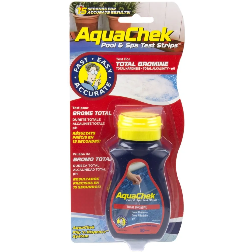 AquaChek Bromine 4-in-1 Spa & Pool Test Strips