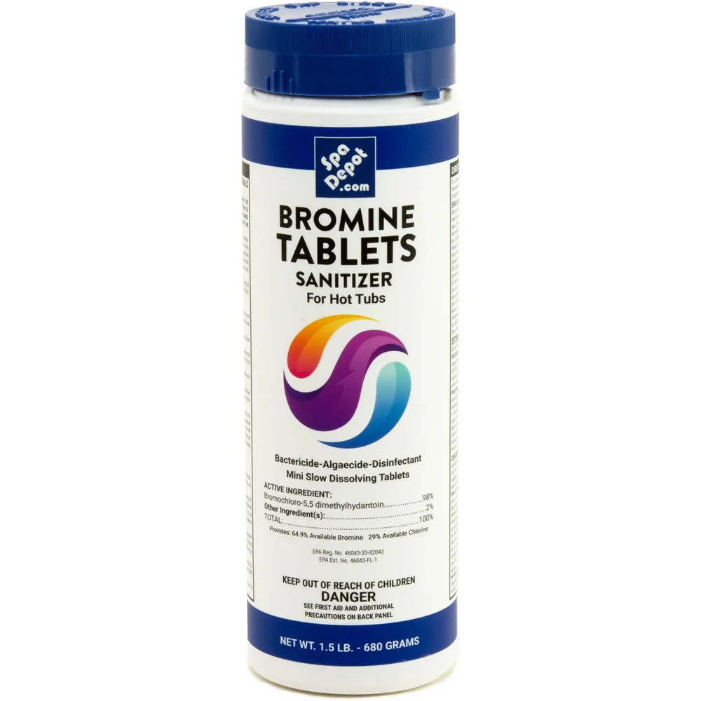 Bromine Tablets for Hot Tubs, 1.5 lb
