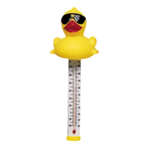 GAME 7000 Derby Duck Floating Pool & Spa Thermometer – Dual Scale with Tether