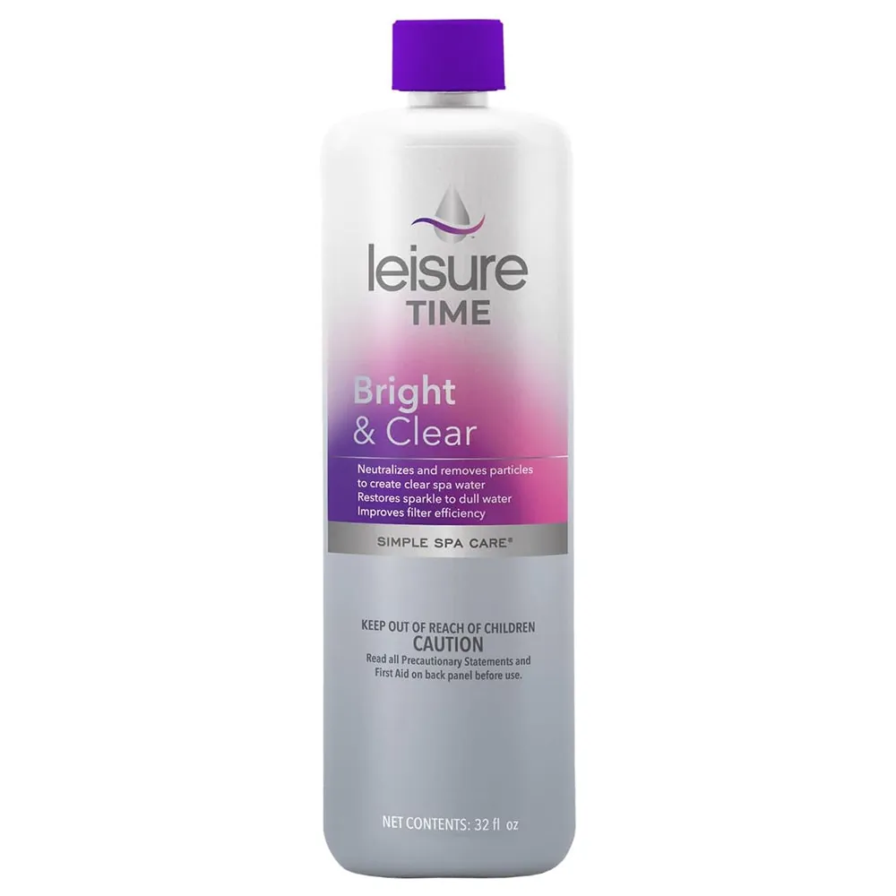 Leisure Time Bright & Clear Spa Clarifier 1 qt – Crystal Clear Hot Tub Water, 32 fl oz